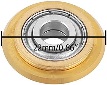 Ldexin 2pcs Titanium com revestimento de bola rotativa rolamento de bola de corte de roda de corte Corte de cerâmica de carboneto, 22mm dia