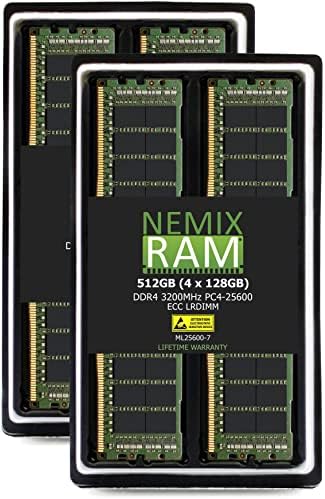 512GB Kit DDR4-3200 PC4-25600 ECC Carga reduzida Memória para ASROCK RACK RACKED8-2T AMD EPYC Placa por Nemix Ram