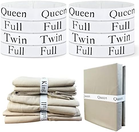 Minayi 8 peças Organizador de armazenamento de lençóis -cama - Folha de linho de folha de lençóis Rótulos do organizador para