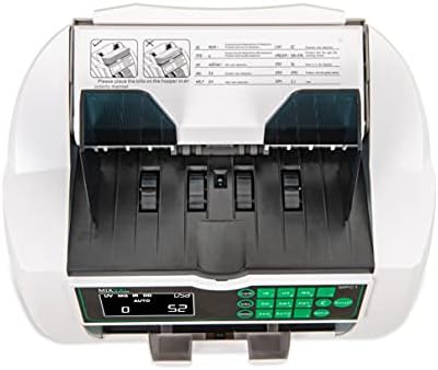 MixVal Mpc1 Money Counter Machine | Detector Profissional de Grade W/Falcera de Lei | Denominação única, moeda e contagem