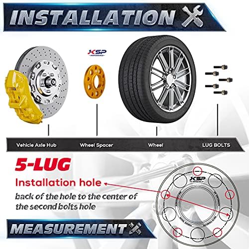 Ksp 5x130 espaçadores de rodas Porsche 15 mm, 2pcs hub spacers centrados no hub competível com Cayman Cayenne Panamera 911 Boxster 718 924 928 968 944 986 996 997 Volkswagen Touareg Q7, ouro com 71.5mm de furo do centro