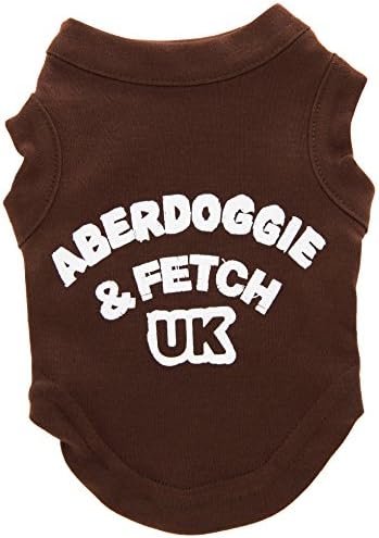 Mirage Pet Products de 8 polegadas Aberdogie UK Screenprint Shirts, X-Small, Brown