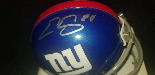 Evan Engram Giants genuínos autênticos assinados Mini capacete autografado JSA COA - Mini capacetes autografados da NFL