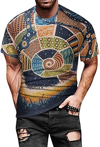 Camisas masculinas Moda de rua masculina Casual Design Interessante Camisas de manga curta redonda de pescoço para homens