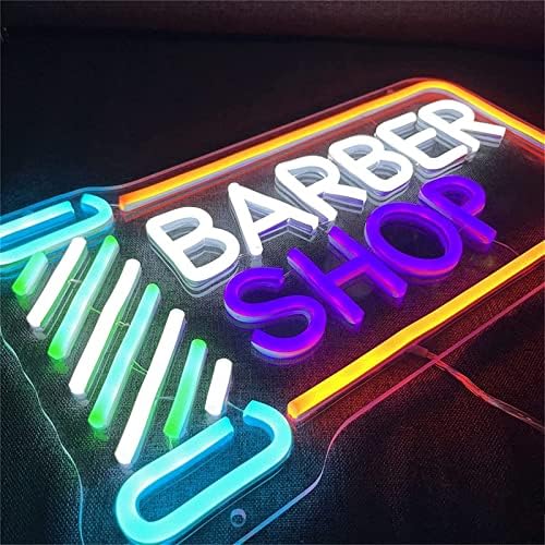 DVTEL Barber Shop Sign de neon Modelagem LED LEITAS LUMAS LUNTAS LUMAS SIGNA PAINEL DE ACRYLIC Luz decorativa, 40x24cm Hotel Restaurant