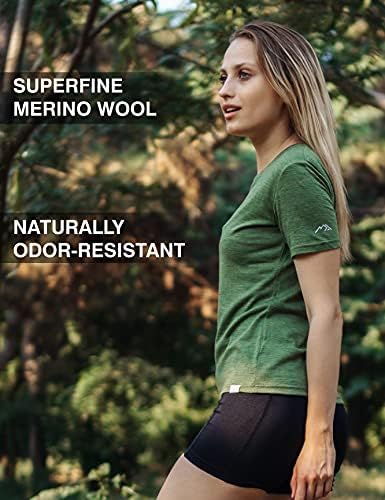 Merino.Tech Merino Wool T -shirt Mulheres - Merino Wool Base Camada Mulheres