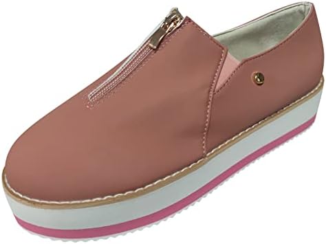 Mulheres trabalham sapatos de vestido redonda de pé casual sapatos de malha respirável tênis retro tênis de tênis