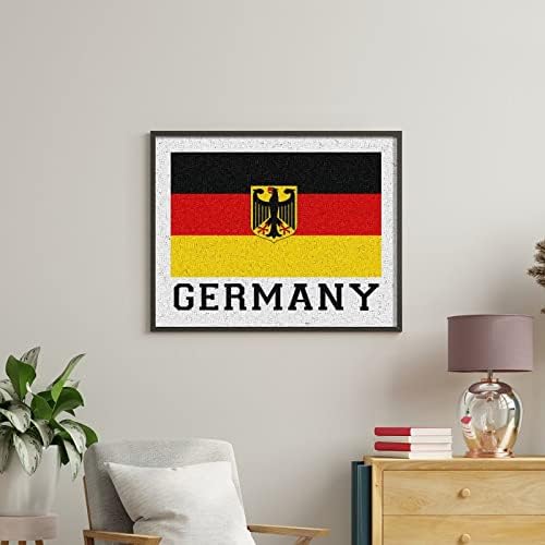 Pintura DIY de bandeira alemã por números kits de pintura acrílica Fotos de artes de parede para decoração de escritório