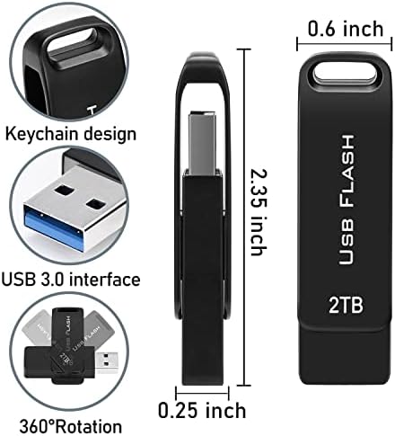USB Drive Flash Drive de alta velocidade Drive de memória à prova d'água METAL METAL METAL USB armazenamento de dados com teclado Design