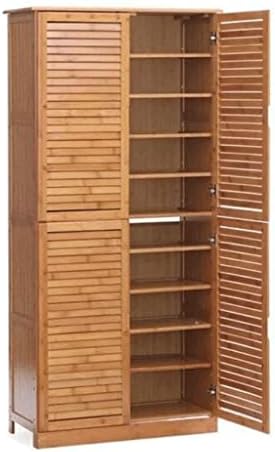 Rack de sapato diandiano para porta vertical grande sapato de sapato de madeira Armário de armazenamento de madeira de 9