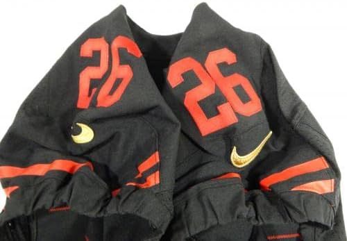San Francisco 49ers Tramaine Brock #26 Jogo emitido Black Jersey Color Rush - Jerseys de Jerseys usados ​​na NFL não assinada