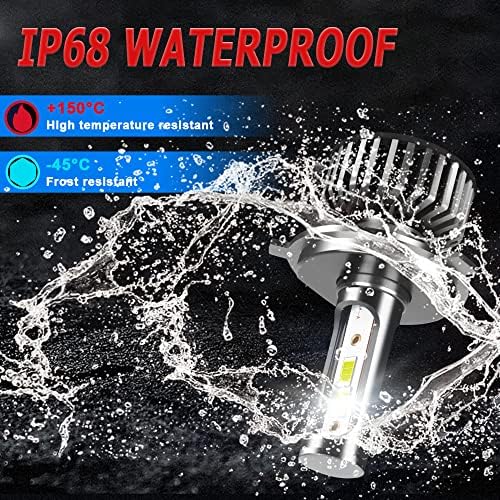 INHLZCB FIT para Honda CRV CR-V 2007-2014 1997-2004 Bulbos de farol de LED, H4/9003 Alta Baixa Baixa Bulbos de Viga Hi/Kit de Viga Baixa, Substituição de Halogênio com ventilador para carros, Bulbos de 2pcs