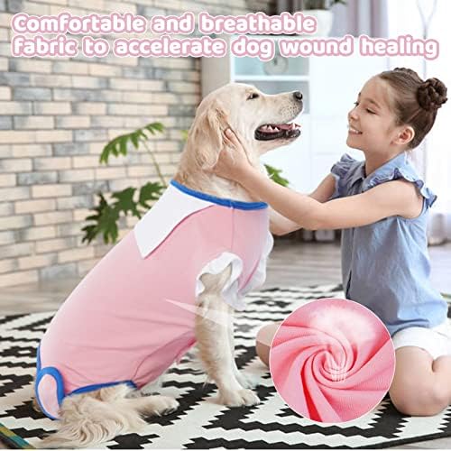 O ouobob Dog Recovery Suit para após a cirurgia, colarinho eletrônico Camisa de recuperação cirúrgica alternativa de gato de estimação