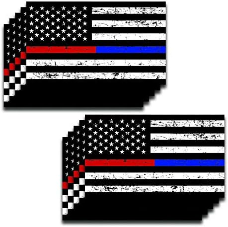 Dhdm Fin Red Blue Line Bandeira Polícia Dispatível Dispation Departamento Militar de departamento de apoio Agardado de 10 polegadas