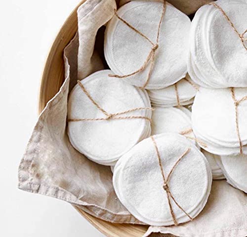 Pacote de algodão reutilizável Pacote de face - lavável maquiagem Removedor de lavanderia limpeza de cuidados com o pano de bambu rodas