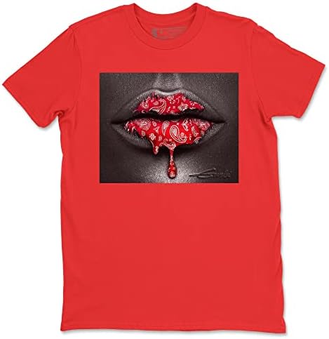Bandana Lips 1 Mig Chicago Toe Gym Gym Red Design Sneaker Combation Matching T-Shirt