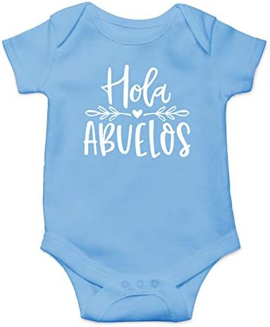 Hola abuelos - avó espanhol vovô mexicano hispânico - bodysuit de bebê de uma peça bonita e engraçada