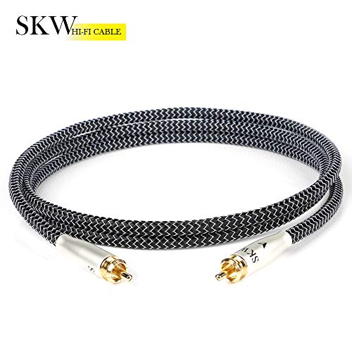SKW High End WG Series Subwoofer Cable Rac para RCA Cord 3ft/1m