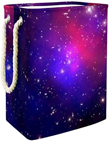 Deyya Starry Sky Laundry Bestkets cestam altos e resistentes dobráveis ​​para crianças adultas meninos adolescentes meninas em quartos banheiro 19.3x11.8x15.9 em/49x30x40.5 cm