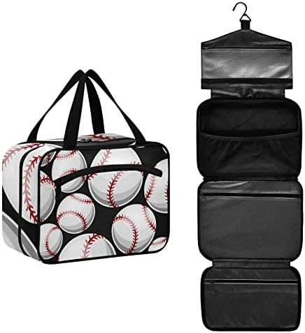 Bolsa de bestas de beisebol de softball para mulheres Organizador de bolsas de maquiagem de viagem com sacos de
