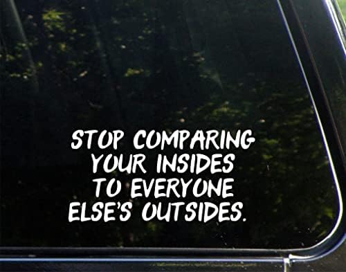 Pare de comparar seu interior ao lado de todos os outros para carros, carros engraçados, adesivo de adesivo de vinil