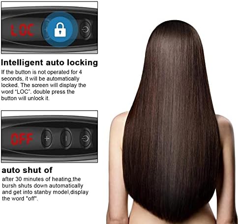 XDKLL Hair alisador LCD Aquecimento elétrico Ionic Styles Hair Styles