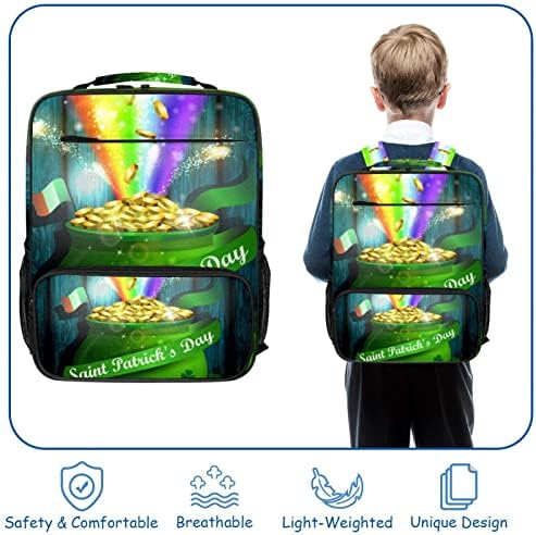 Mochila laptop VBFOFBV, mochila elegante de mochila de mochila casual bolsa de ombro para homens, Mulheres, dia de St. Patrick's Rainbow