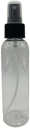 Fazendas naturais 4 oz Clare Cosmo BPA Garrafas livres - 3 Pacote de recipientes reabastecíveis vazios - Óleos essenciais - Cabelo - Aromaterapia | Pulverizadores de névoa preta fina - feitos nos EUA