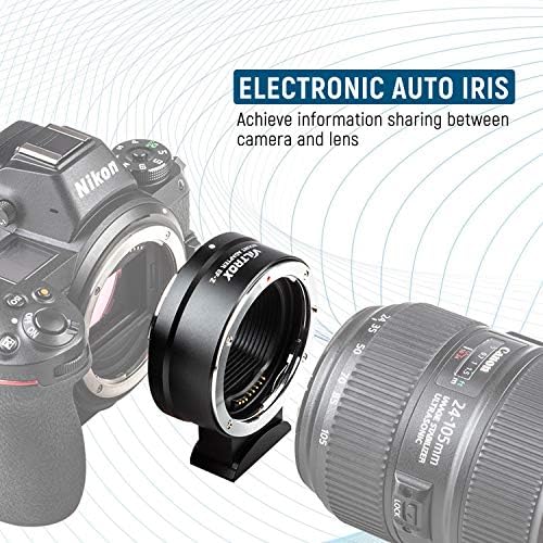 VILTROX EF-Z Mount Adapter Ring Converter foco automático compatível com lentes Canon EF/EF-S para Nikon Z Mount Z6/Z7/Z50