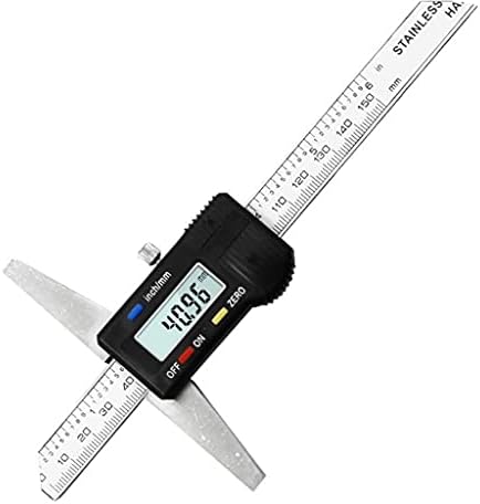 SJYDQ 0-150MMM Aço inoxidável/Plástico LCD Digital Paliper Digital Ferramentas de medição de profundidade de instrumento de 6 polegadas por