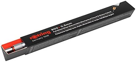 Rotring 1900183 800+ Lápis mecânicos e caneta de tela sensível ao toque, 0,5 mm, barril de prata
