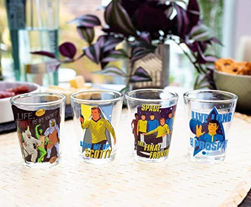 Toynk Star Trek A série original de 4 peças 1,5 oz. Mini conjunto de vidro