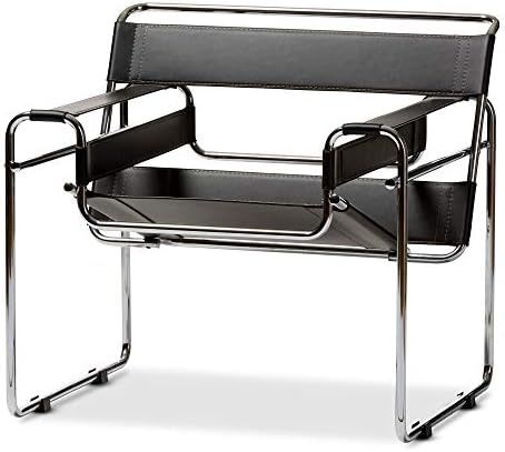 Baxton Studio Jericho Accent Chair, 30 x 31 x 28 , preto