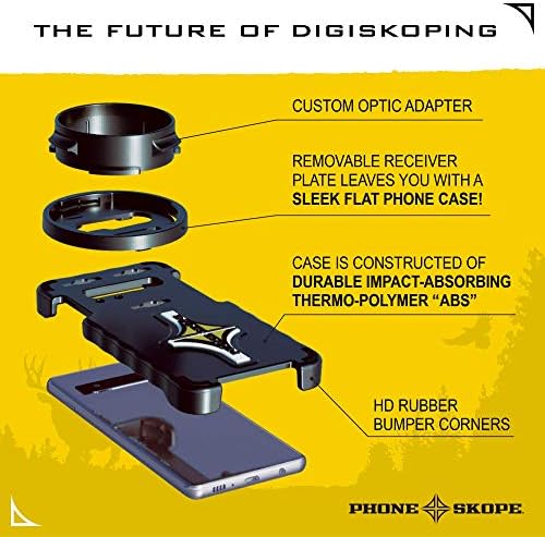 Skope de telefone Complete Digiscoping Kit, compatível com iPhones ou Samsung, inclui o adaptador de phonecase + ocular + lente