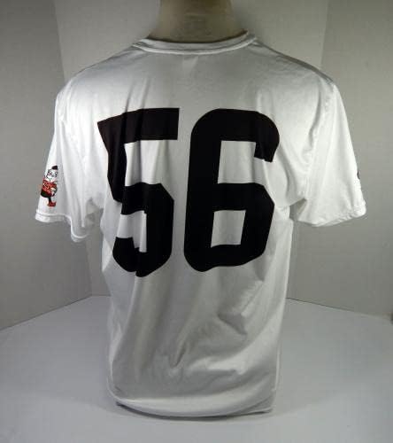 Cleveland Browns 56 Game usou White Practice Workout Shiry Jersey 2xl DP45221 - Jerseys de jogo NFL não assinado