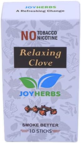 Joyherbs Clove Cigarros de ervas naturais - mistura de ervas - tabaco e nicotina grátis 1 pacote - 10 fumantes