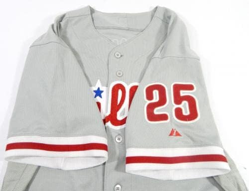 Philadelphia Phillies Ogando 25 Game usou Grey Jersey 48 DP44186 - Jogo usou camisas MLB