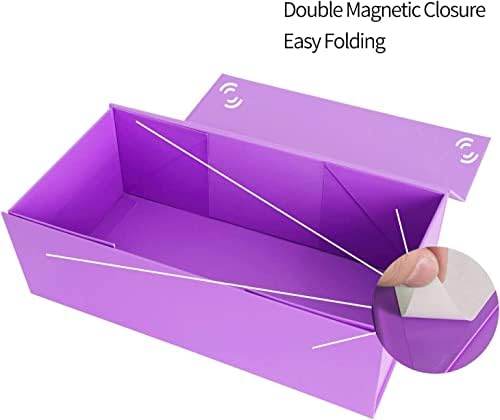 Caixas de presente roxas 10 x 6 x 3 com caixas de presente de tampa de fechamento magnético para presentes, caixa de presentes
