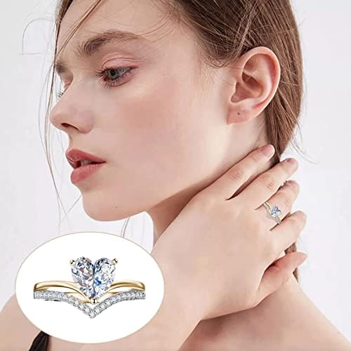 Anel de verdade para mulheres, minha linda filha anel de amor em forma de grande strass ring Diamond Love Ring elegante