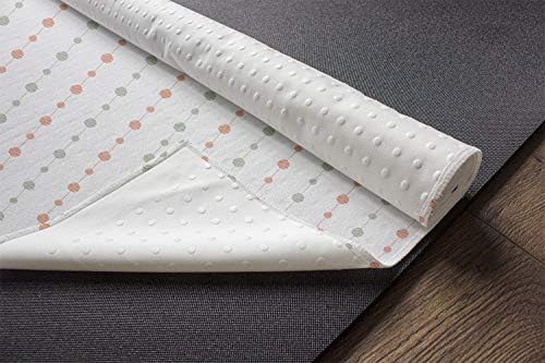 Toalha de tapete de ioga abstrata de Ambesonne, padrão moderno simples de círculos em linhas colar de colar impressão, suor sem deslizamento