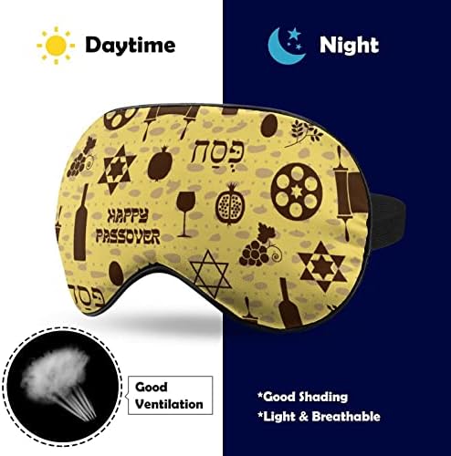 Feliz tradicional tradicional máscara de sono judeu da máscara de olho de olho de cinta ajustável Sleep Belffold Eyeshade para Yoga