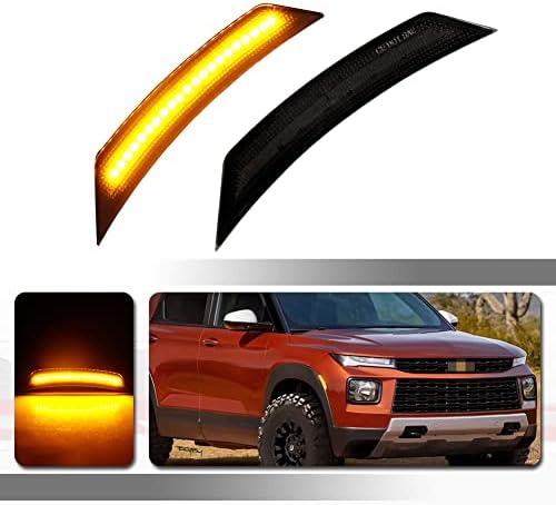 Tonsya para 2021 2022 Chevrolet Trailblazer Front Bumper Marker Lights Amber LED lente fumado
