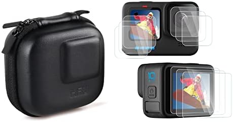 HSU Mini Carting Case e Screen Protector para GoPro Hero 11/10/9 preto