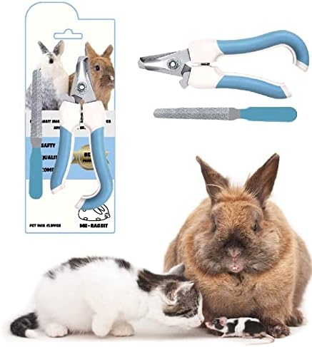 Mr.Rabbit Small Pet Animal Clipper e Arquivo. Best Bunny Rabbit, Cat & Dog Claw Trimmer, o kit de manobra em casa mais profissional