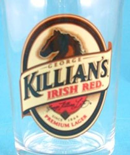 Mudhen Killians Irish Red Pint Glass com logotipo gravado a laser | Conjunto de 2 óculos