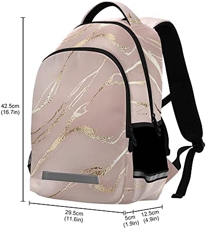Alaza Rose Gold Marble Abstract Abstract Pink Backpack Purse for Men Men Men Personalizou Laptop Notebook Saco de Tablet School Daypack