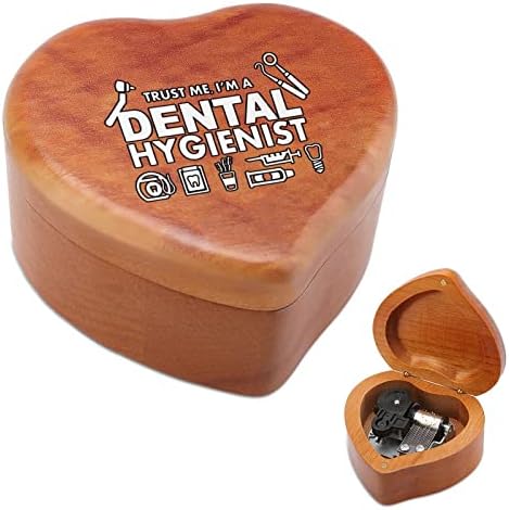 Confie em mim, eu sou uma caixa de música higienista dental Caixas musicais de madeira Melhor presente para aniversário