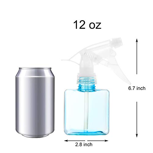 YounGever 5 embalagem garrafas de spray de plástico vazias, garrafas de spray quadradas de cores variadas para cabelos e soluções de limpeza