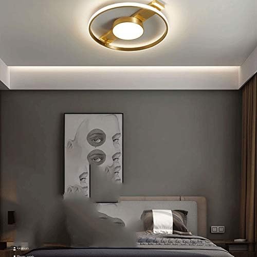 Mxiaoxia Personalidade criativa Luz redonda de teto, iluminação LED para quarto e sala de estar