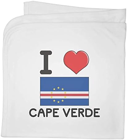 Azeeda 'eu amo Cape Verde' Cotton Baby Clanta / xale